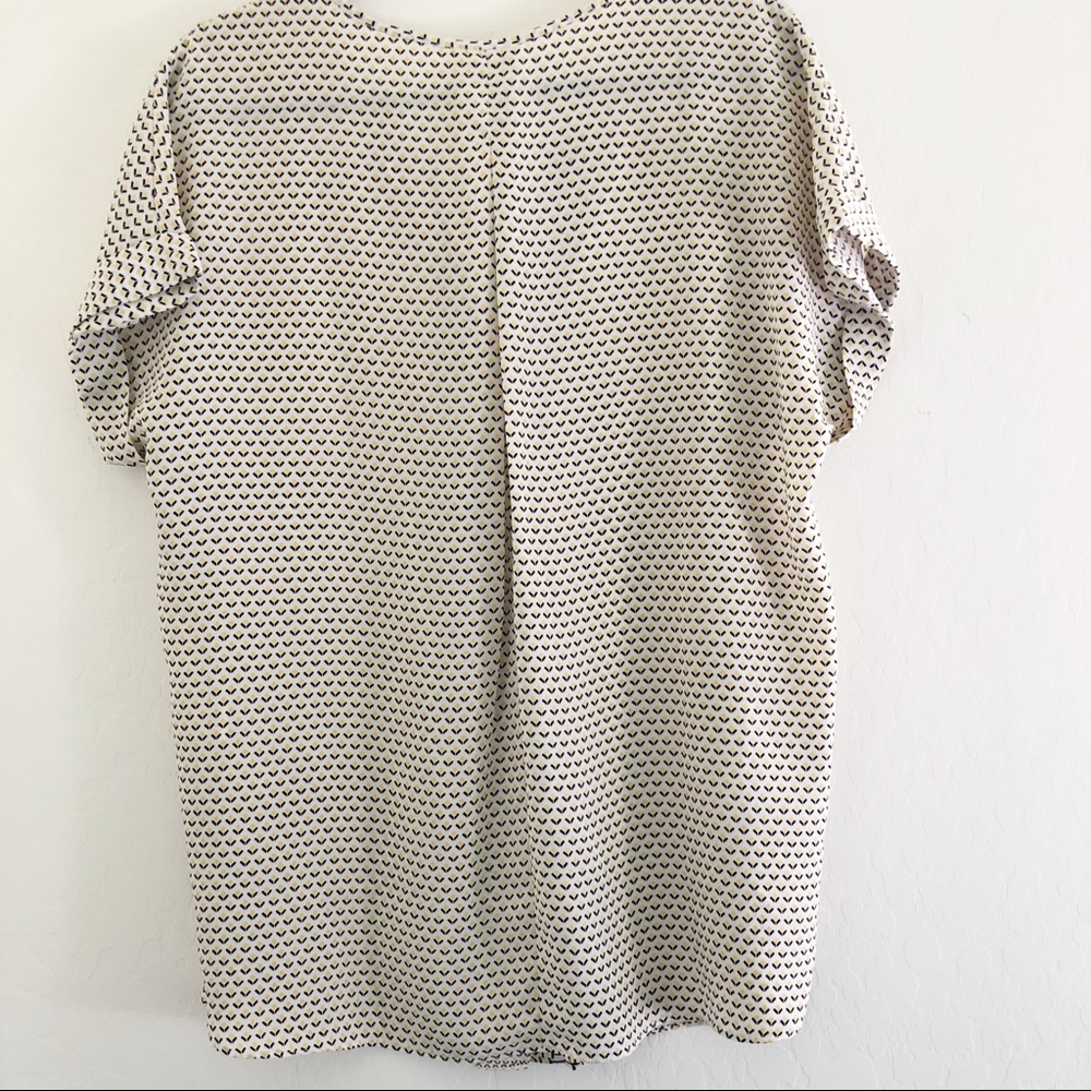 Max Studio Split Front Yellow Printed Short Sleeve - image 8